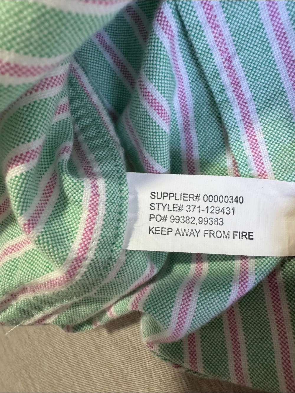 Ralph Lauren Toddler Green & Pink Striped Button Up Shirt White Collar Pony Logo
